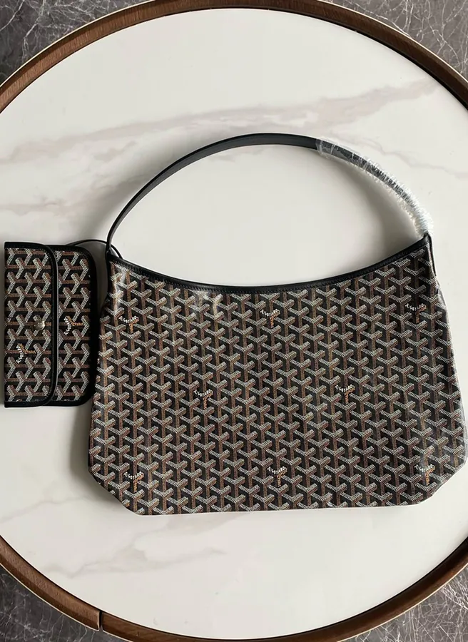 Goyard Hobo Shopping Bag with Artois Pattern and Specific Canvas