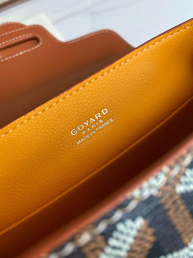 Goyard Saigon Small Bag with Elegant Wooden Handle