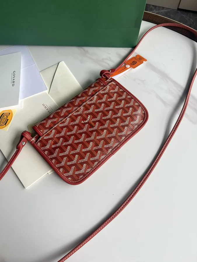 Goyard Envelope Bag Premium Italian Calfskin, Adjustable Strap, Daily Commute
