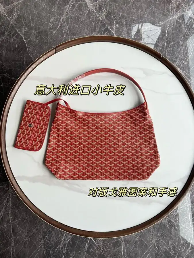 Goyard Hobo Shopping Bag with Artois Pattern and Canvas Lining