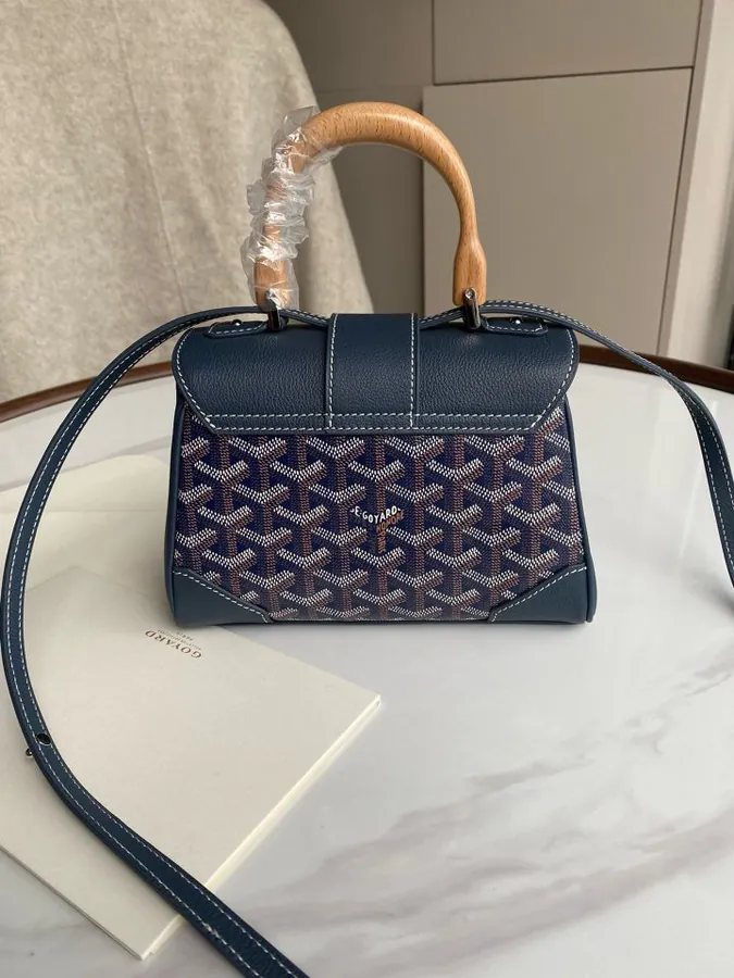 Goyard Saigon Small Handbag with Wooden Handle