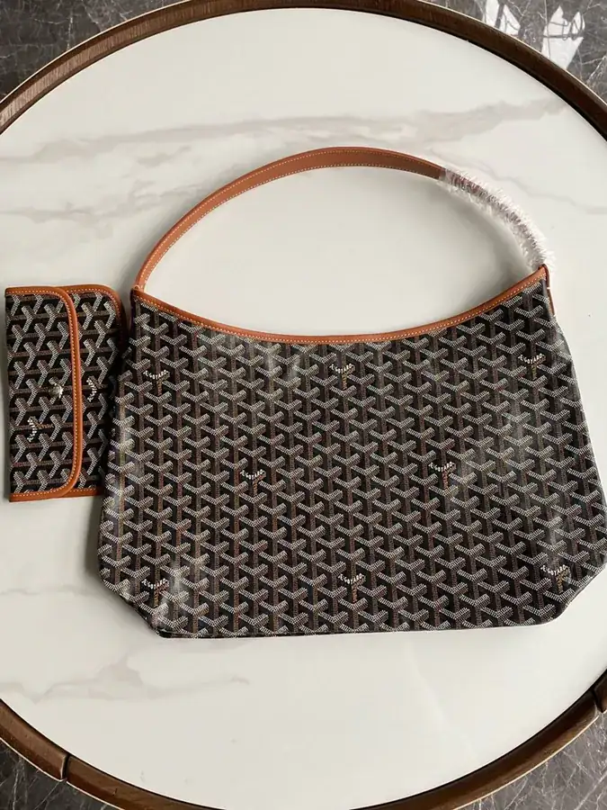 Goyard Hobo Shopping Bag with Artois Pattern and Canvas Lining