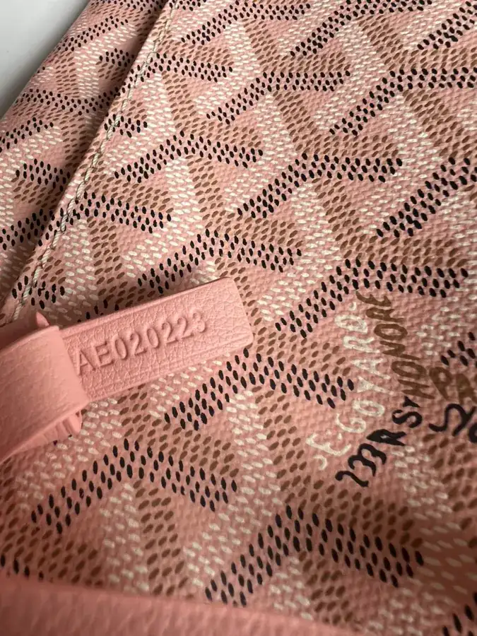 Goyard Hobo Shopping Bag with Grained Calfskin and Matching Patterned Canvas