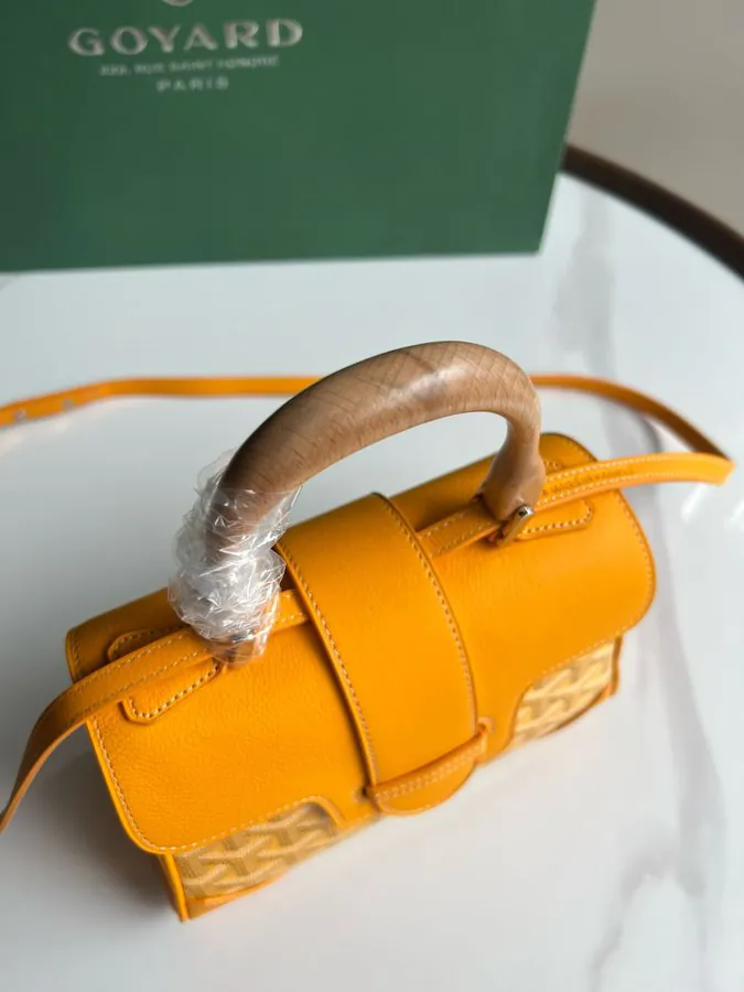 Goyard Saigon Small Bag with Wooden Handle
