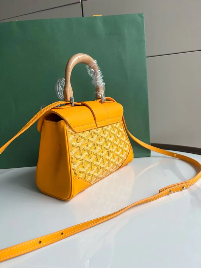 Goyard Saigon Small Bag with Wooden Handle