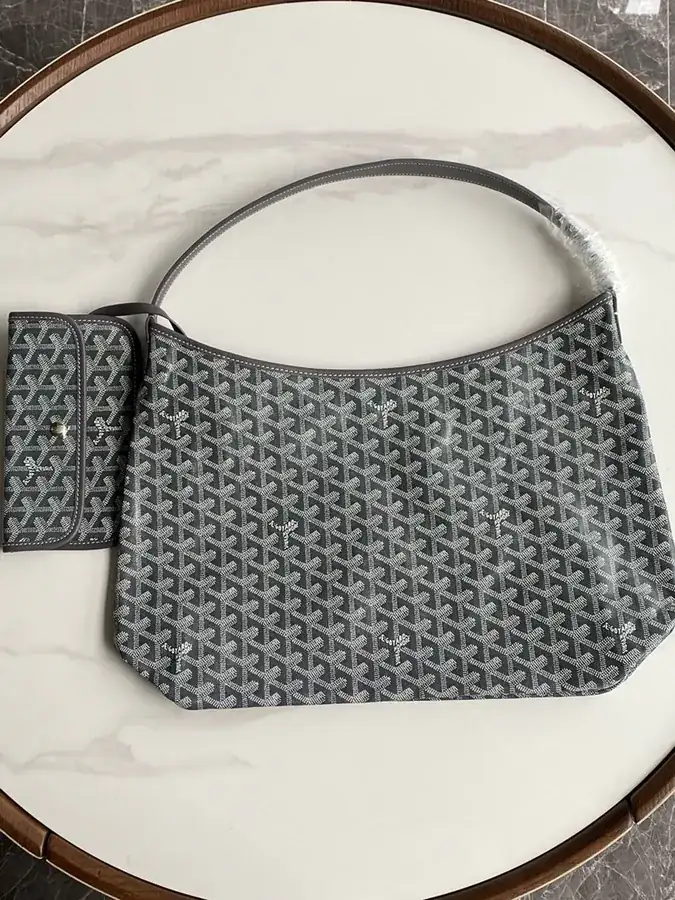 Goyard Hobo Shopping Bag with Artois Pattern and Canvas Lining