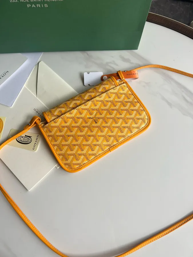 Goyard Envelope Bag Premium Italian Calfskin, Adjustable Strap, Versatile Carry
