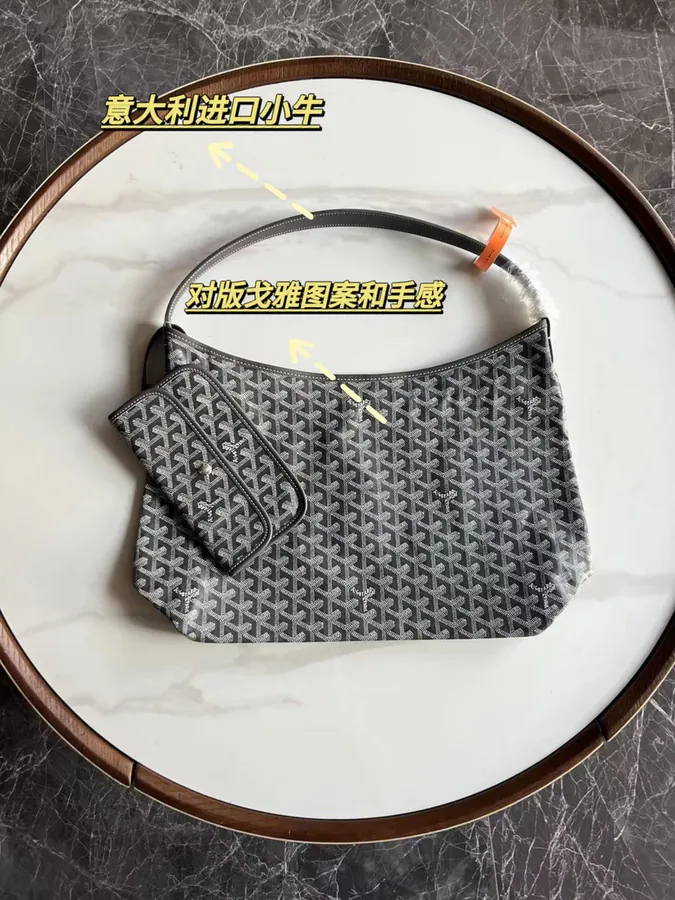 Goyard Hobo Shopping Bag Bohemian Style, Semi Handmade