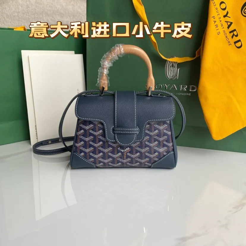 Goyard Saigon Small Bag with Handcrafted Wooden Handle