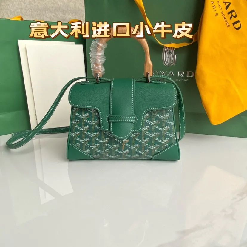 Goyard Saigon Small Bag with Handcrafted Wooden Handle