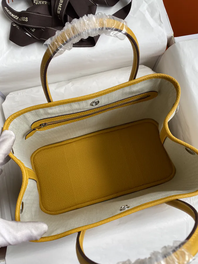 P950 Garden Party Garden Bag Semi Handmade, Amber Yellow