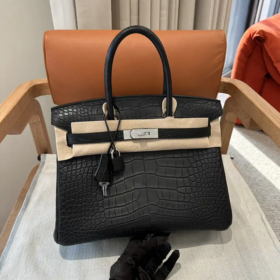 Handcrafted Birkin Bag in 89Noir