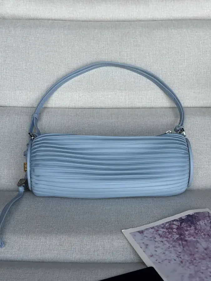 Anagram Folded Nappa Leather Clutch Bag