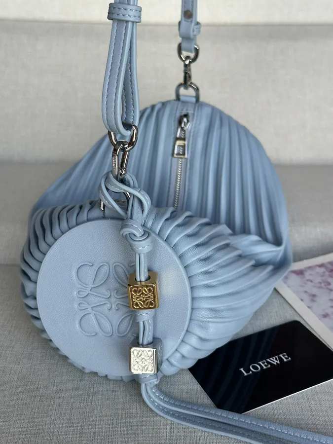 Anagram Folded Nappa Leather Clutch Bag