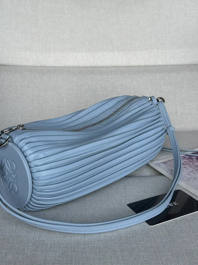 Anagram Folded Nappa Leather Clutch Bag