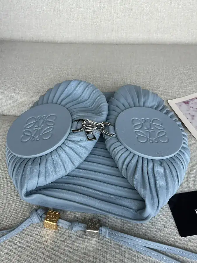 Anagram Folded Nappa Leather Clutch Bag