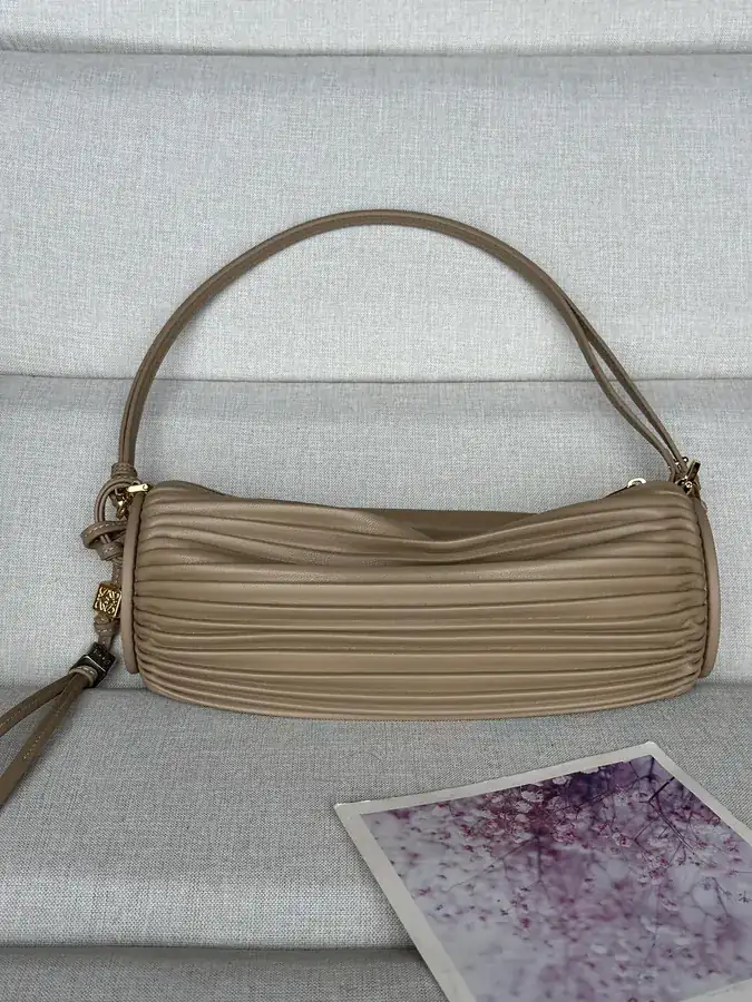 Anagram Folded Nappa Leather Wristlet