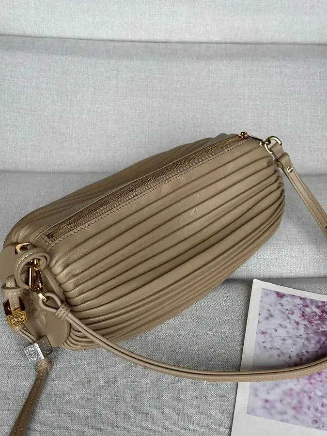 Anagram Folded Nappa Leather Wristlet