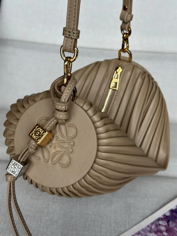 Anagram Folded Nappa Leather Wristlet