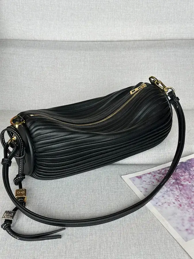 Anagram Folded Nappa Leather Wristlet