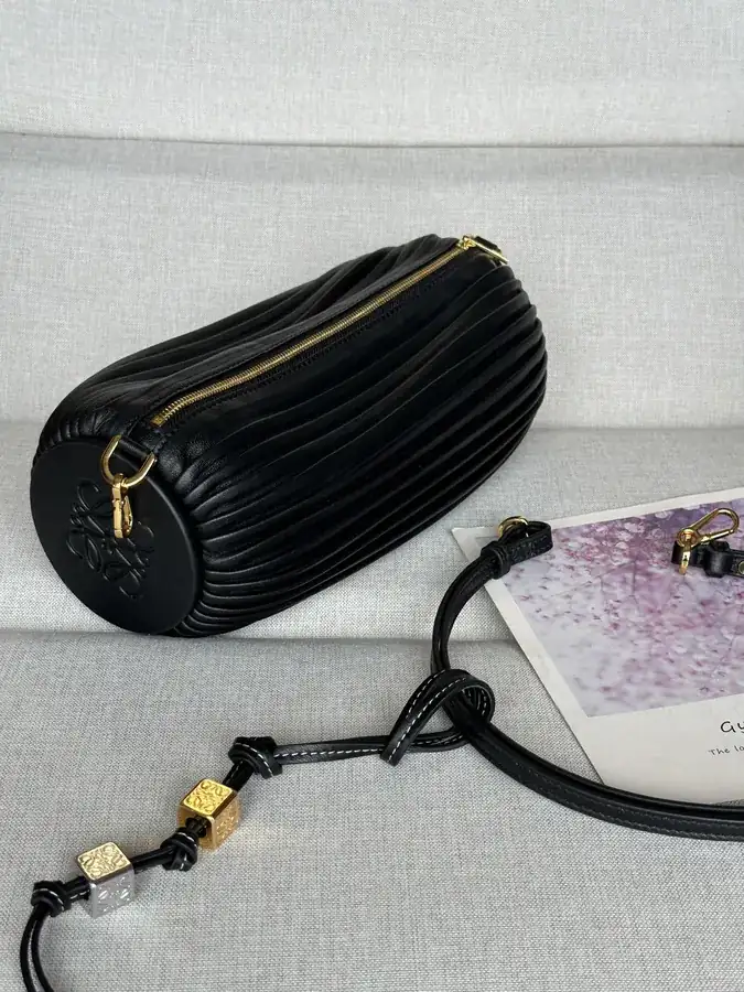 Anagram Folded Nappa Leather Wristlet