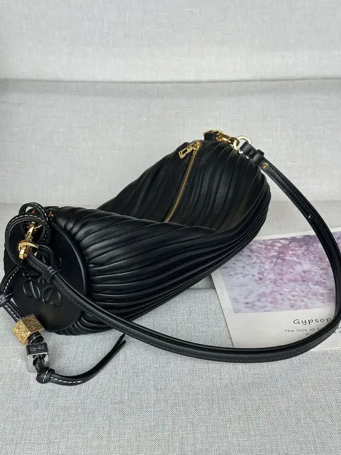Anagram Folded Nappa Leather Wristlet