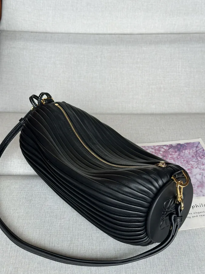 Anagram Folded Nappa Leather Wristlet