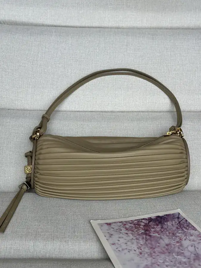 Anagram Folded Nappa Leather Wristlet Bag