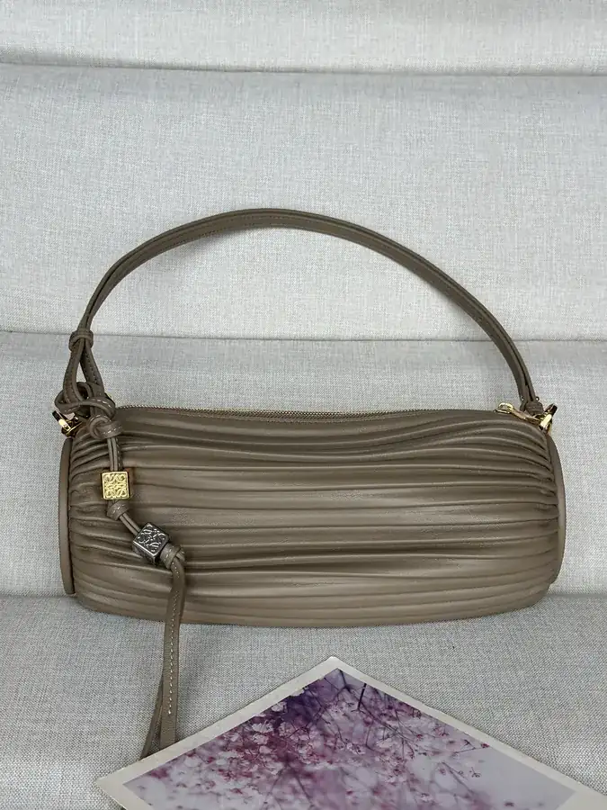 Anagram Folded Nappa Leather Wristlet Bag