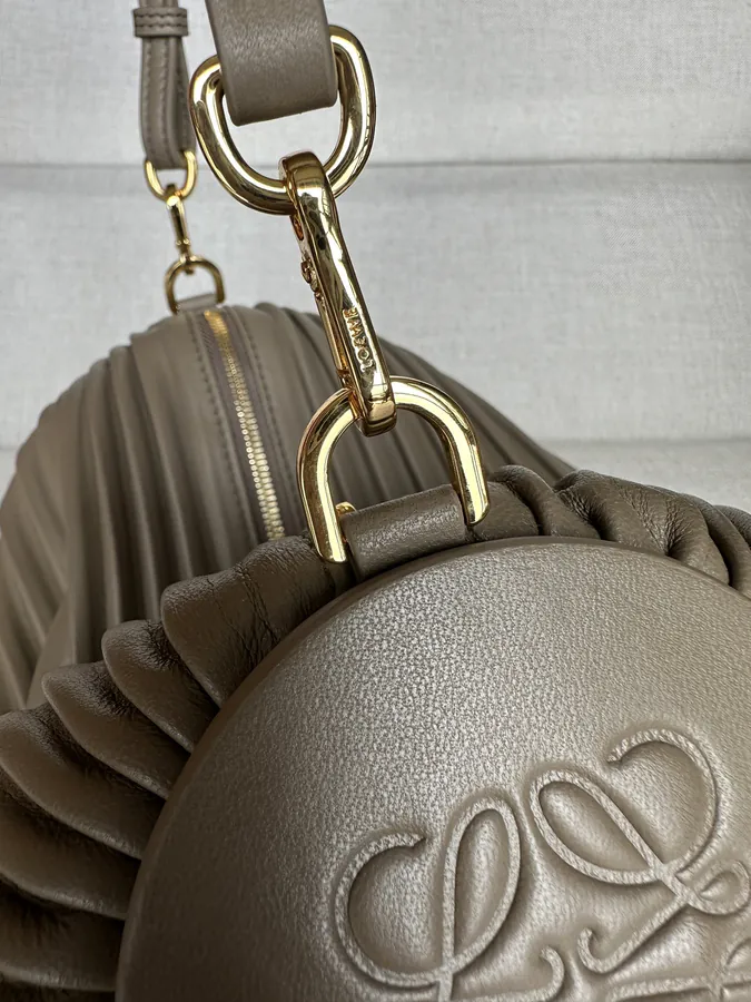 Anagram Folded Nappa Leather Wristlet Bag