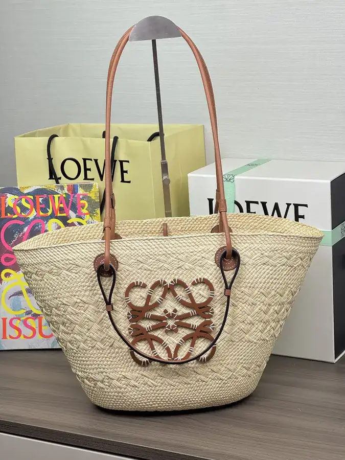 Anagram Basket Classic Handcrafted Basket Bag in Brown