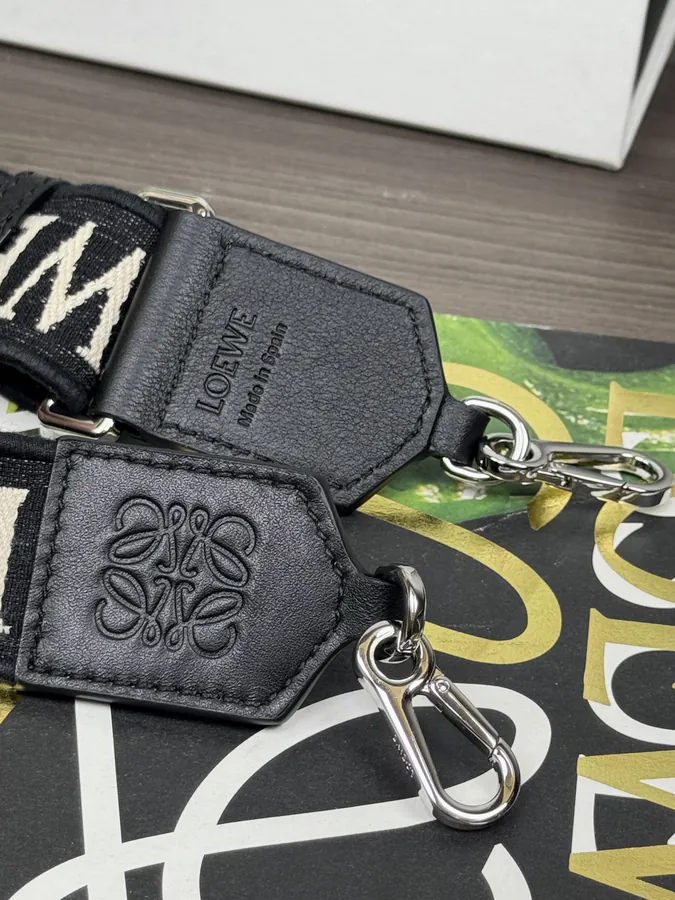 Anagram Embroidered Shoulder Bag in Ink White