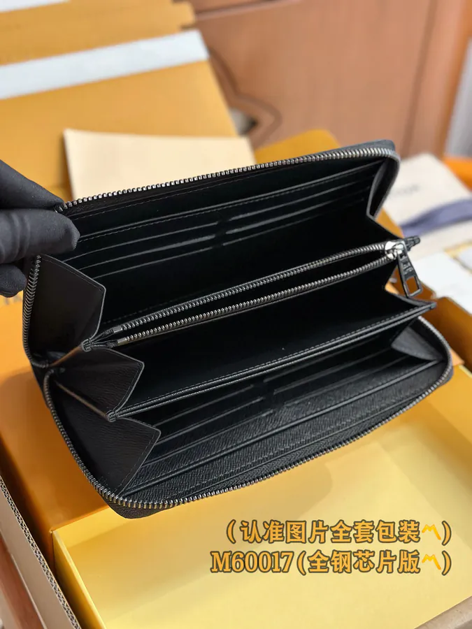 ZIPPY Zip Wallet with Monogram Canvas and Grained Calfskin Lining