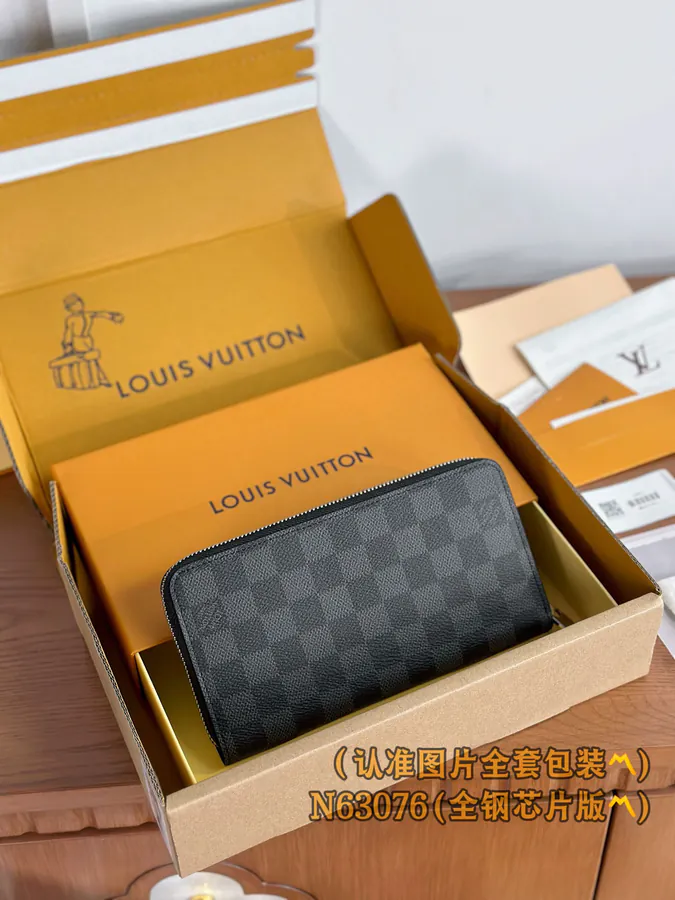ZIPPY Zip Wallet with Monogram Canvas, Grained Calfskin Lining, Personalized Customization