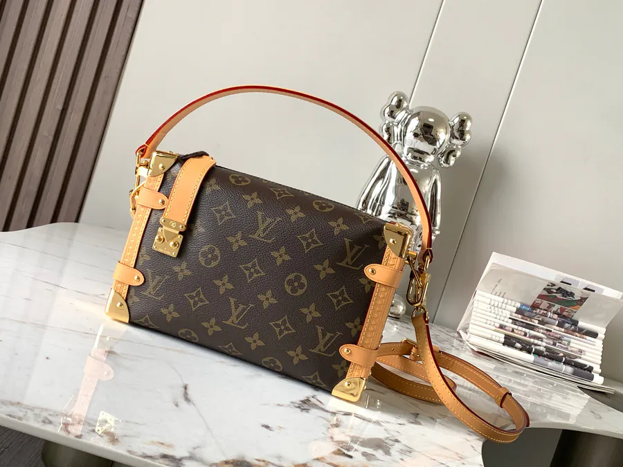 Petite Malle Handbag in Grained Calfskin