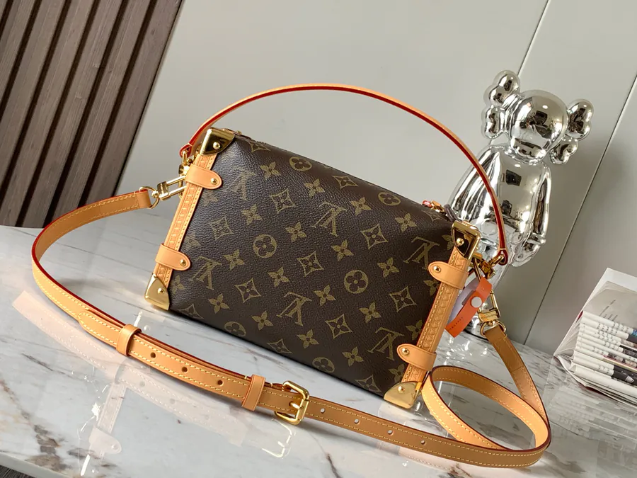 Petite Malle Handbag in Grained Calfskin
