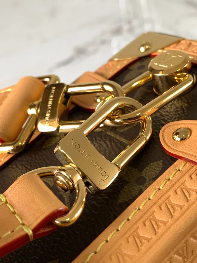 Petite Malle Handbag in Grained Calfskin