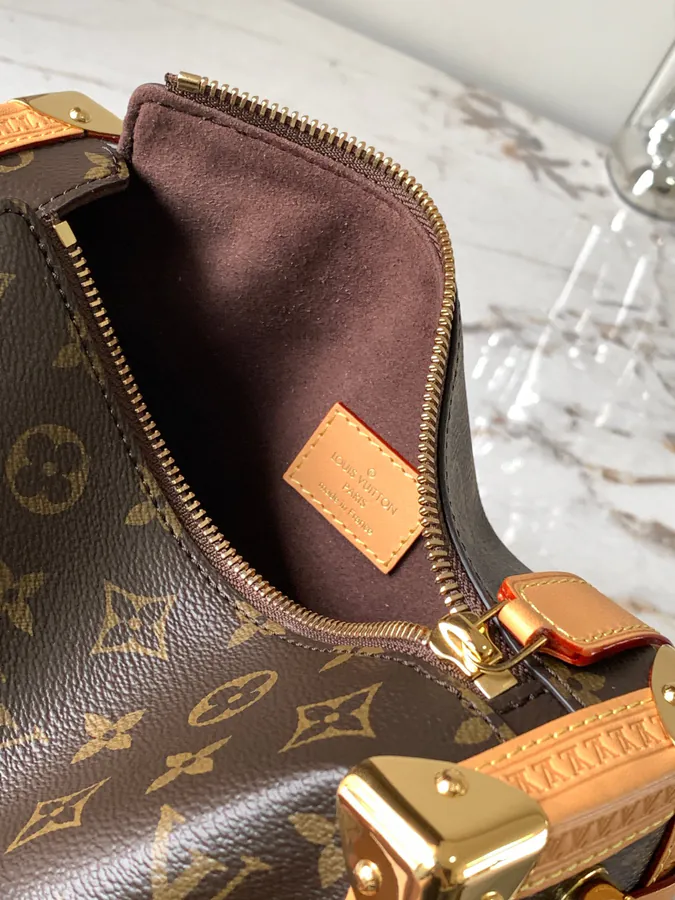 Petite Malle Handbag in Grained Calfskin