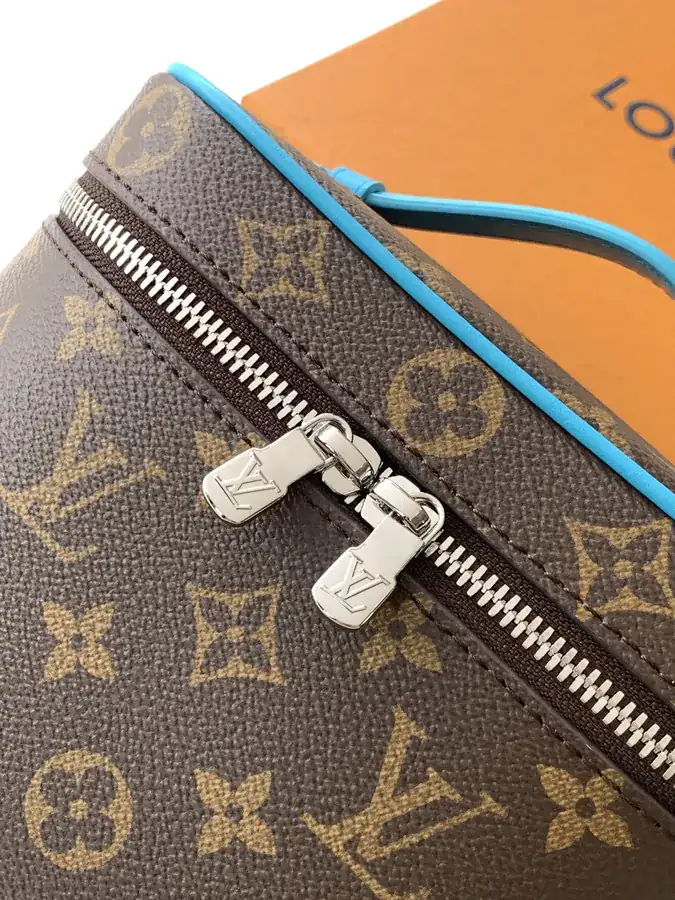 Nice Mini Bag with Monogram Macassar Canvas