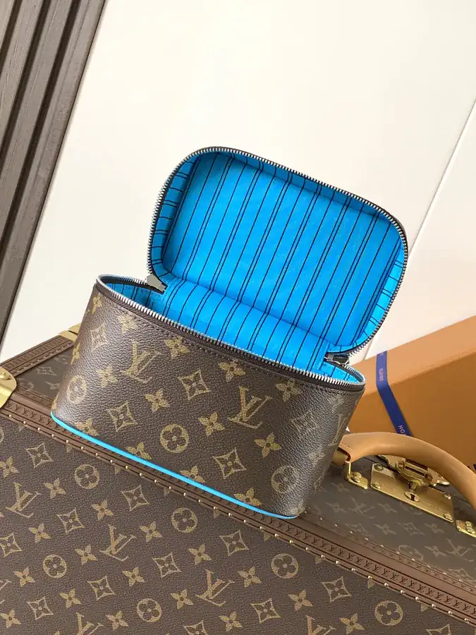 Nice Mini Bag with Monogram Macassar Canvas