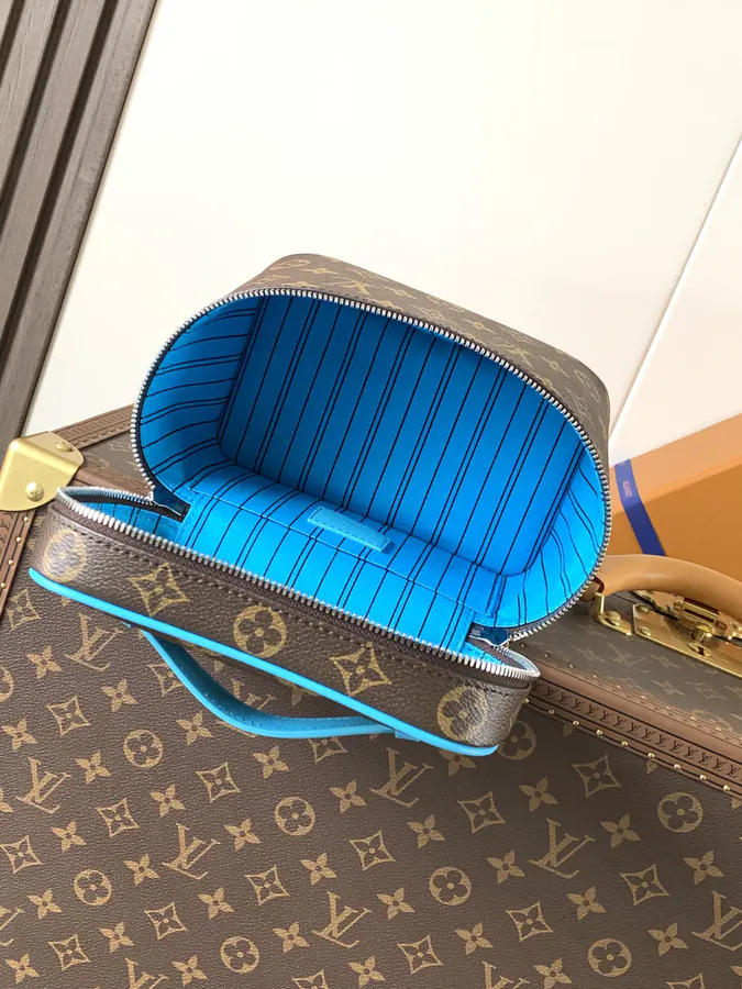Nice Mini Bag with Monogram Macassar Canvas