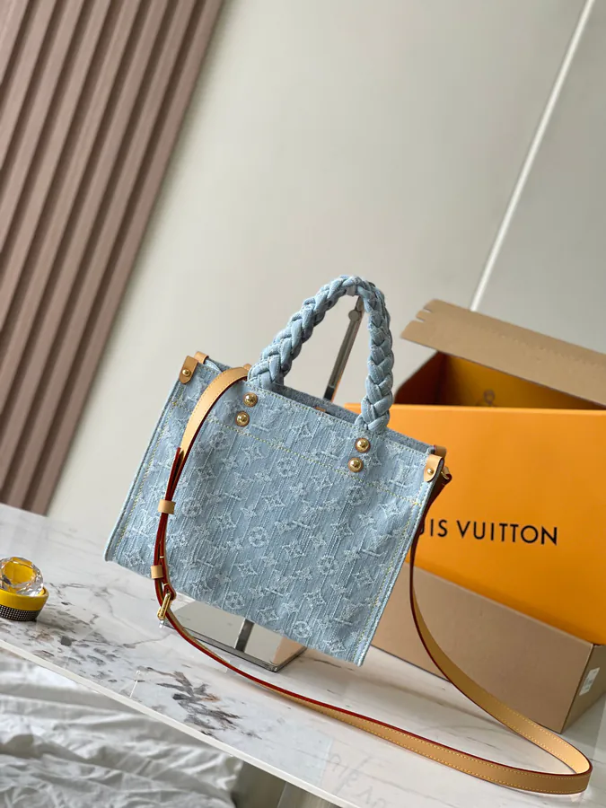 OnTheGo Mini Tote Bag in Grained Calfskin