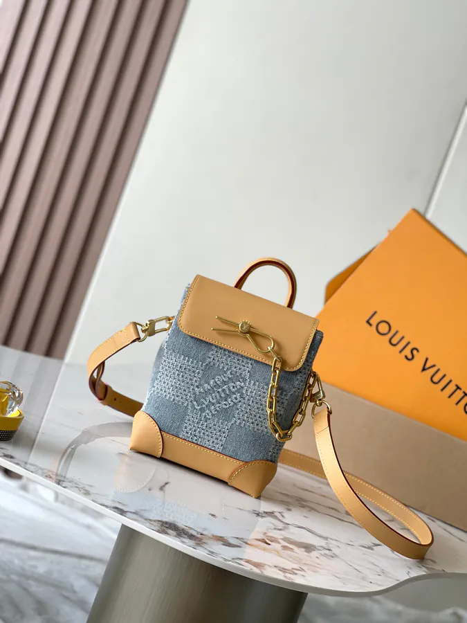Nano Steamer Leather Crossbody Bag with MB Chip