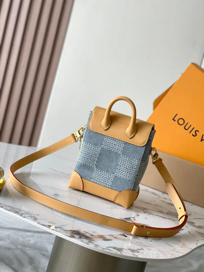 Nano Steamer Leather Crossbody Bag with MB Chip