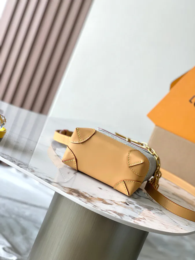 Nano Steamer Leather Crossbody Bag with MB Chip