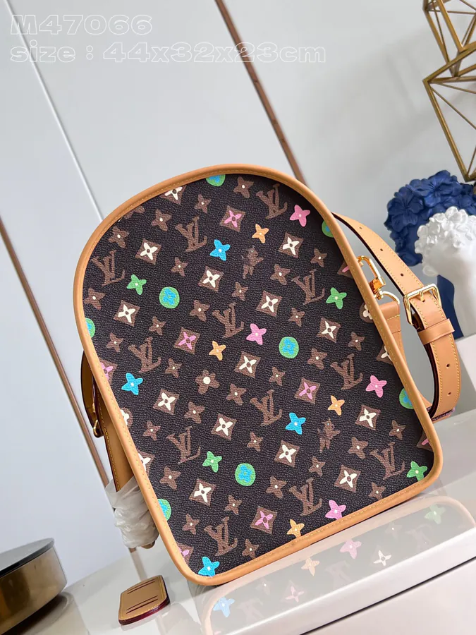 Dog Pet Bag Monogram Craggy Canvas with Hand painted Design