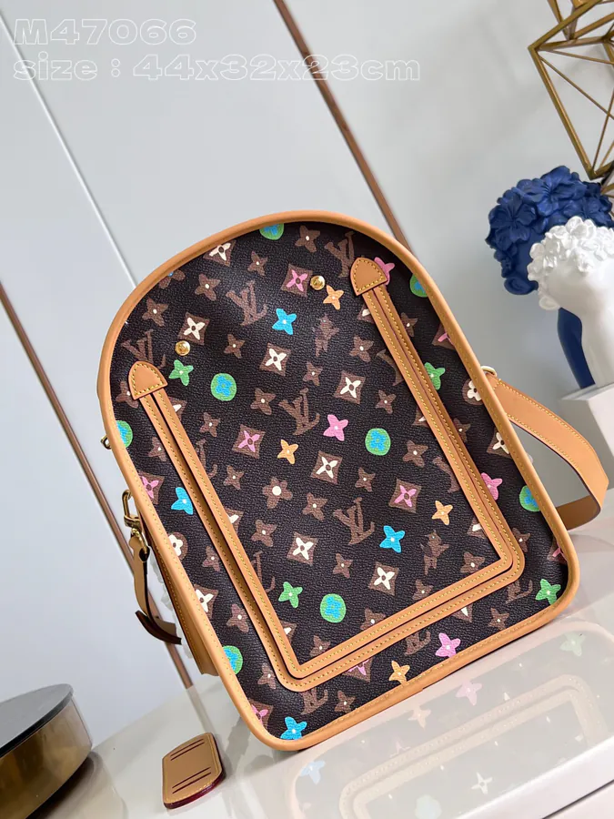 Dog Pet Bag Monogram Craggy Canvas with Hand painted Design