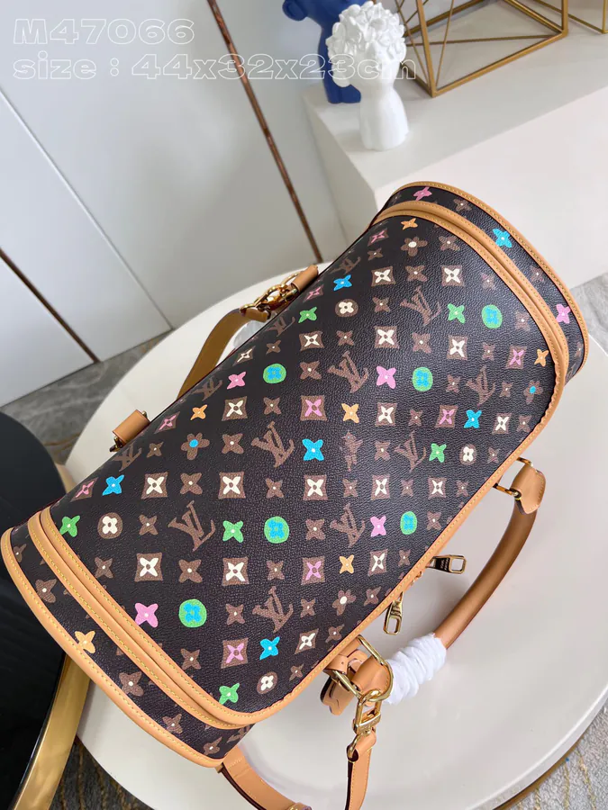 Dog Pet Bag Monogram Craggy Canvas with Hand painted Design