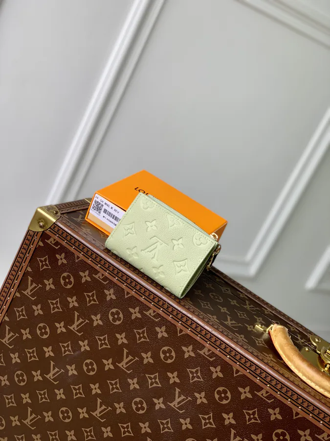 LV x Tsumura Bordeaux Lisa Compact Wallet with Zippered Coin Pocket