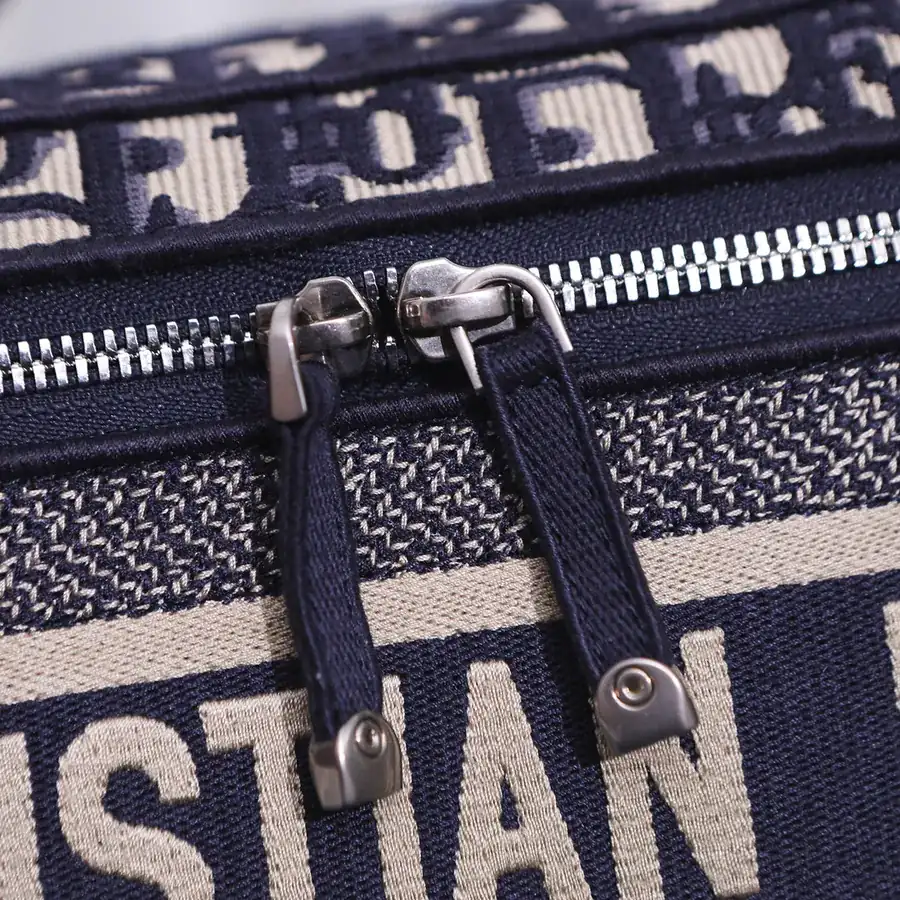 DiorTravel Vanity Handbag with Blue Oblique Print